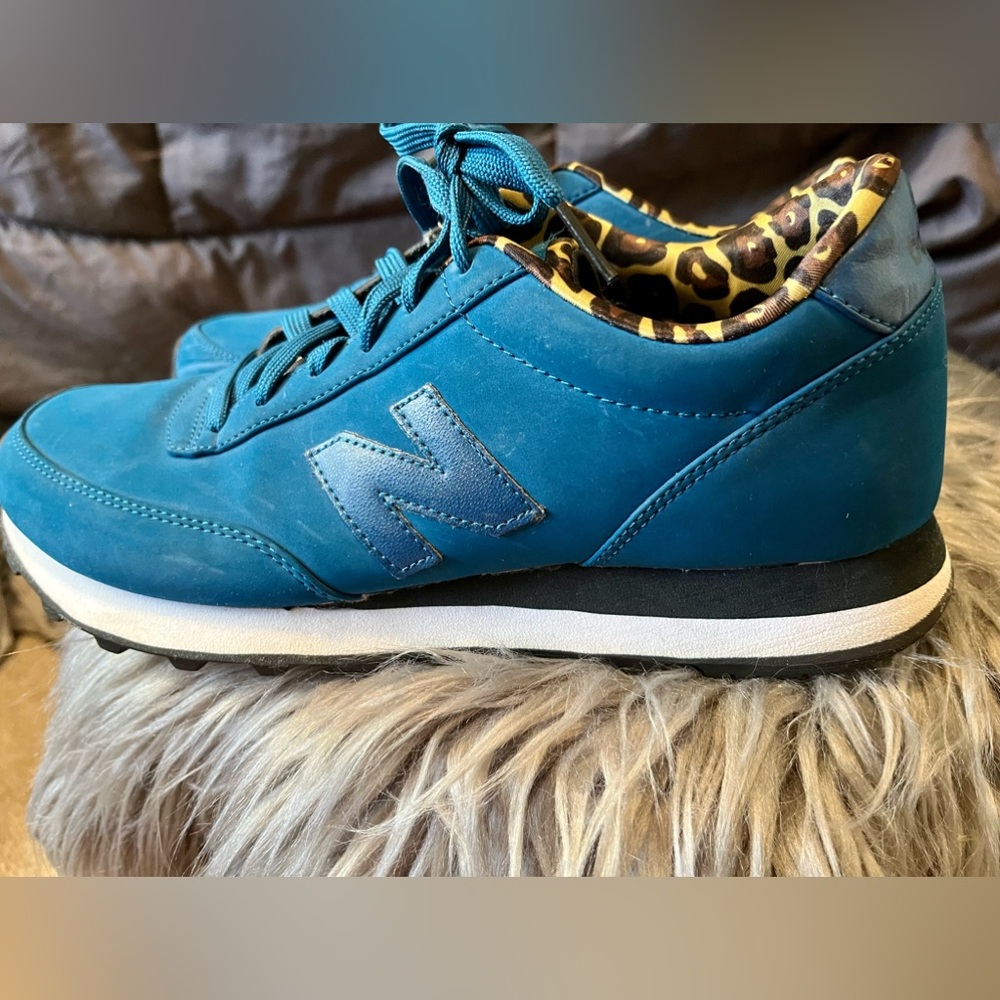 Suede New Balance 501 suede and leopard sneakers